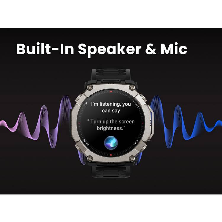 Amazfit T-Rex Ultra 2 smartwatch Black Magma imported from the UK