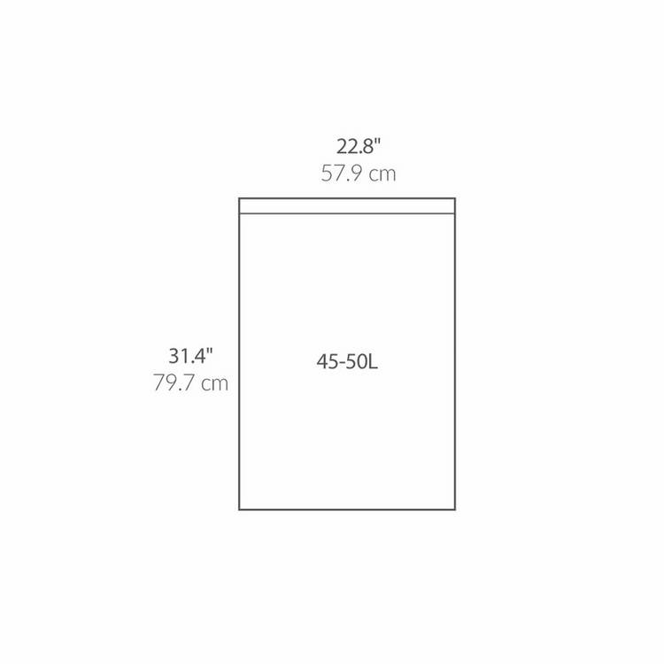 Simplehuman 50L bin liners Code N, UK version