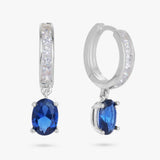 Argos Revere Sterling Silver Blue Stone Huggies Drop Earrings- Buy online at McGrocer
