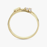 Revere gold plated hearts double band ring medium - British product