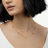 Radley double layer heart pearl necklace gold plated - British product