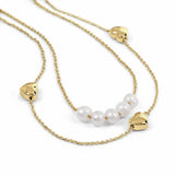 Radley double layer heart pearl necklace gold plated - British product