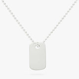 Argos Revere Sterling Silver Dog Tag Pendant Necklace- Buy online at McGrocer