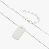 Revere sterling silver dog tag pendant necklace 46cm (British brand)