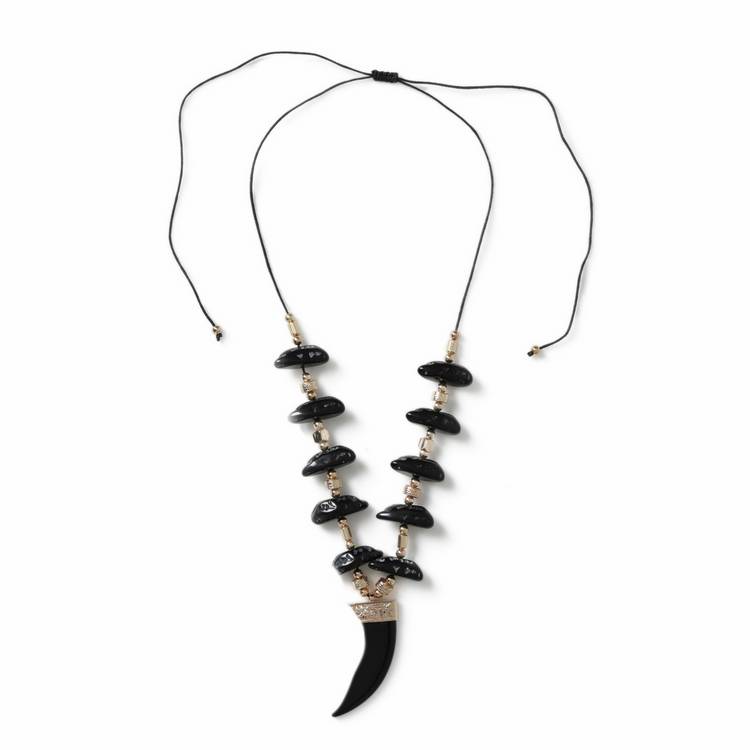 Freedom Black Tusk corded necklace 45cm - British product