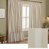 Argos Wylder Birdie Stripe Pencil Pleat Curtains Natural 117x137cm- Buy online at McGrocer
