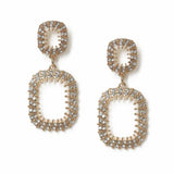 Argos Freedom Gold Tone Crystal Double Link Drop Earrings 20mm- Buy online at McGrocer