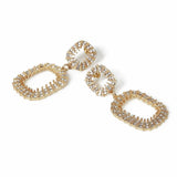 Freedom gold tone crystal drop earrings, UK version