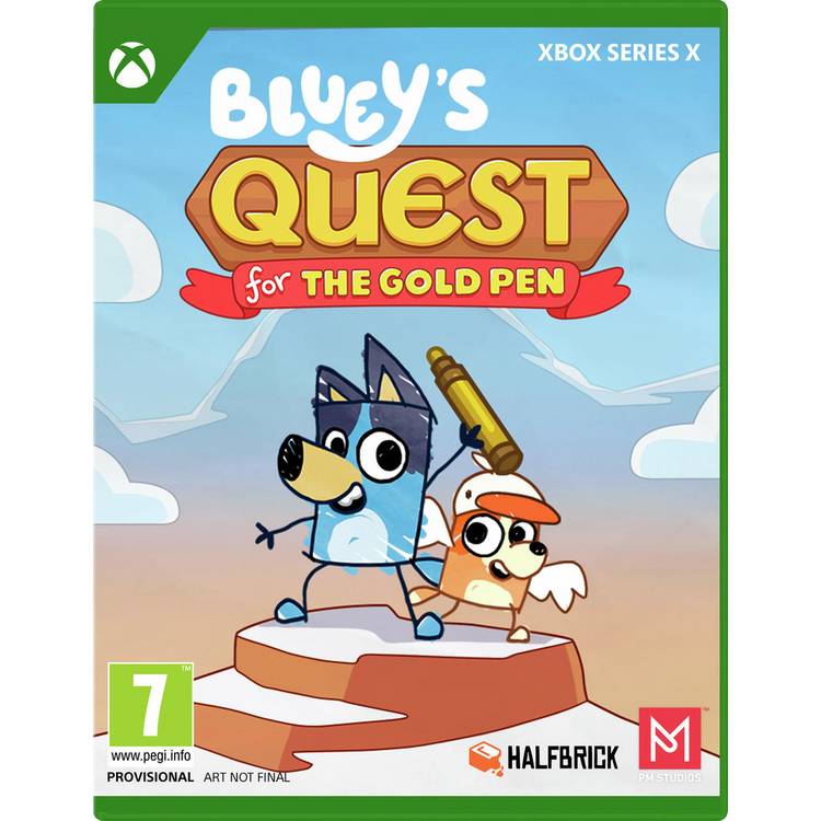 Bluey's Quest for The Gold Pen Xbox Series X game, imported from the UK