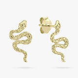 Argos Revere 9ct Gold Plated Sterling Silver Snake Stud Earrings- Buy online at McGrocer