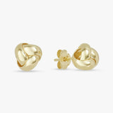 Argos Revere 9ct Gold Plated Sterling Silver Knot Stud Earrings- Buy online at McGrocer