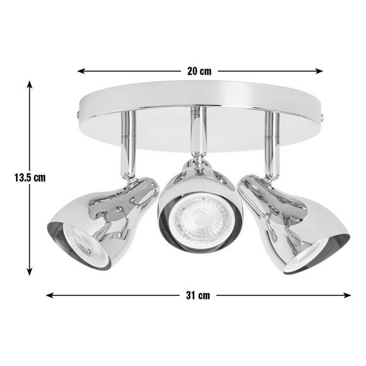 Argos Home Franklin three-light chrome spotlight, UK version