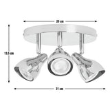 Argos Home Franklin three-light chrome spotlight, UK version