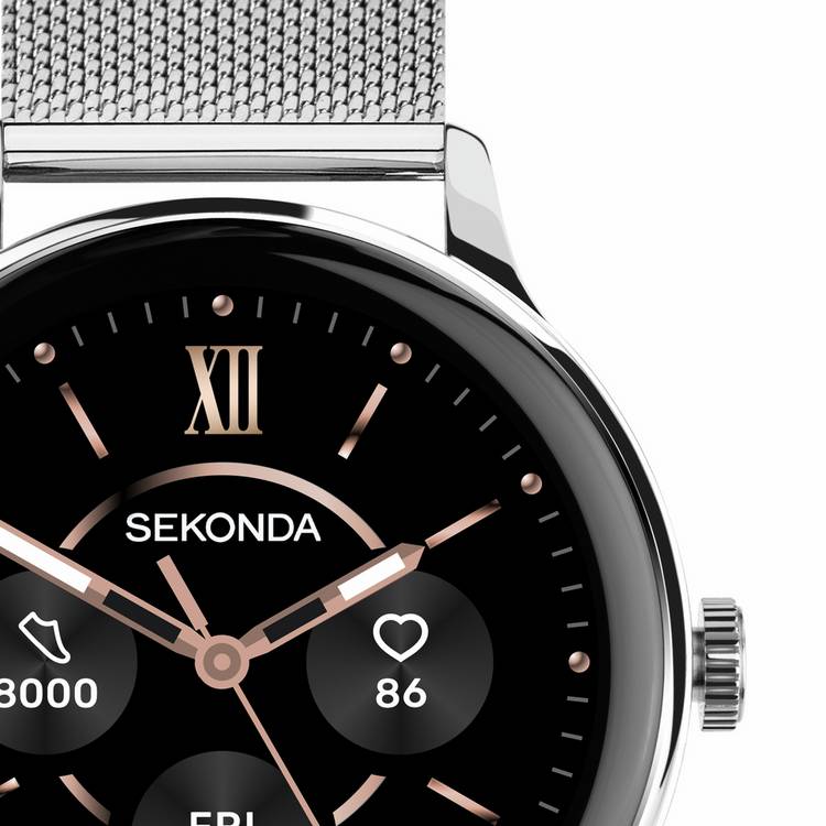 Sekonda Flex Plus smart watch silver mesh band, UK version