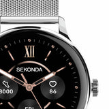 Sekonda Flex Plus smart watch silver mesh band, UK version