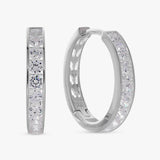 Argos Revere Sterling Silver White Cubic Zirconia Huggie Earrings- Buy online at McGrocer