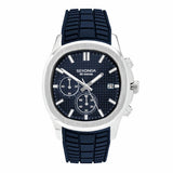 Sekonda Octaire Navy silicone strap watch 40mm, imported from the UK