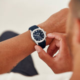 Sekonda Octaire Navy silicone strap watch 40mm, imported from the UK