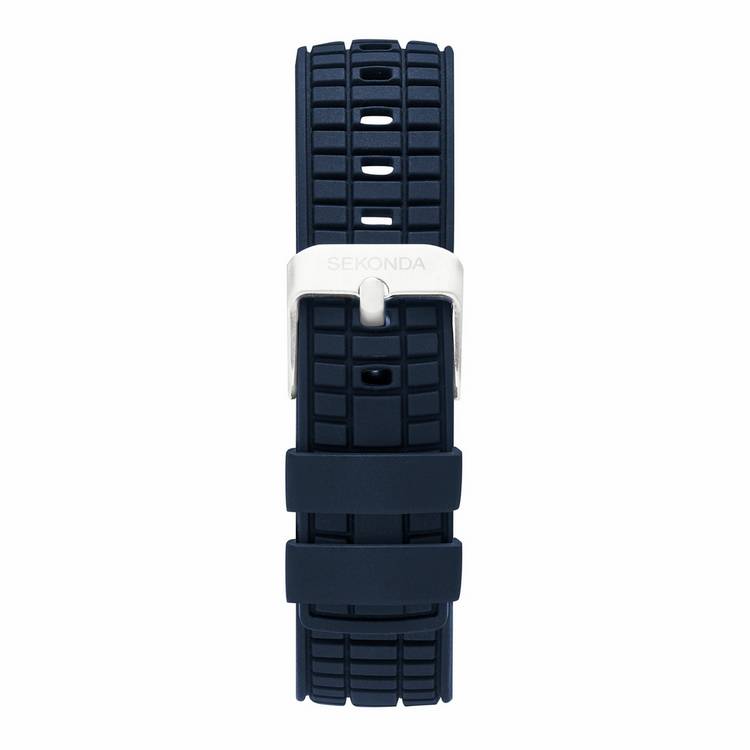 Sekonda Octaire Navy silicone strap watch 40mm, imported from the UK