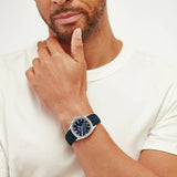 Sekonda Octaire Navy silicone strap watch 40mm, imported from the UK