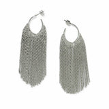 Argos Freedom Silver-tone Hoop Tassel Drop Earrings- Buy online at McGrocer