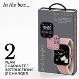 Radley smart watch pink silicone strap - British product