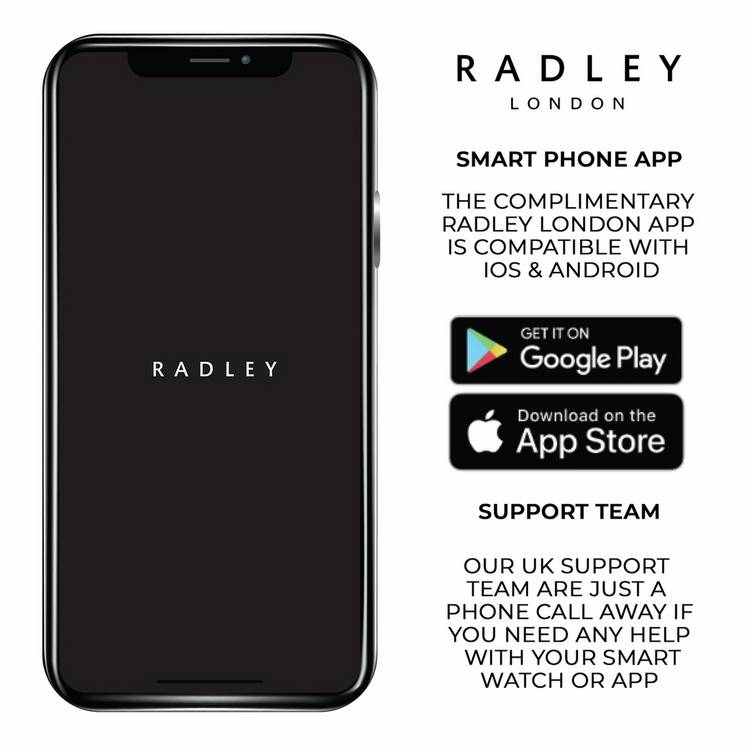 Radley smart watch pink silicone strap - British product