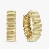 Argos Revere Gold Plated Sterling Silver Ribbed Hoop Earrings- Buy online at McGrocer