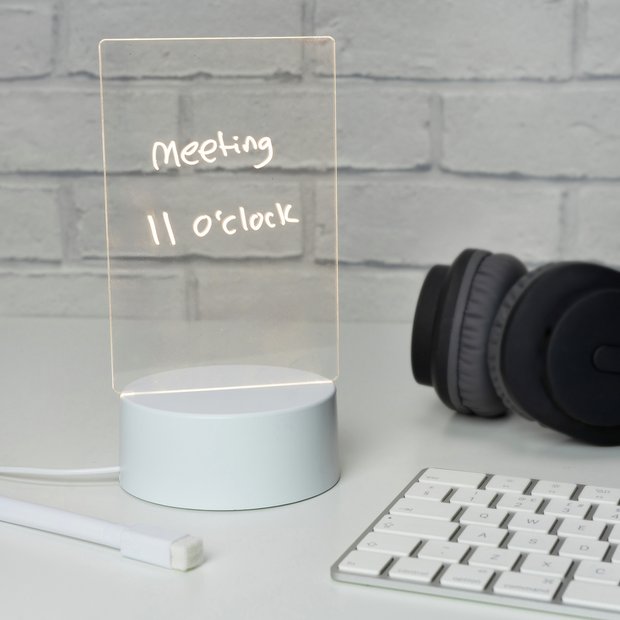 Menkind light up memo board with dry erase marker (British brand)