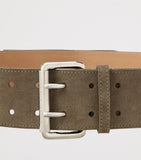 Ralph Lauren Collection suede double-prong buckle belt - British product