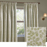 Argos Wylder Grace Leaf Floral Pencil Pleat Curtains - Sage Green - 117x137cm- Buy online at McGrocer