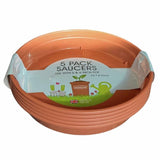 Whitefurze terracotta saucer set 5 pieces - British product