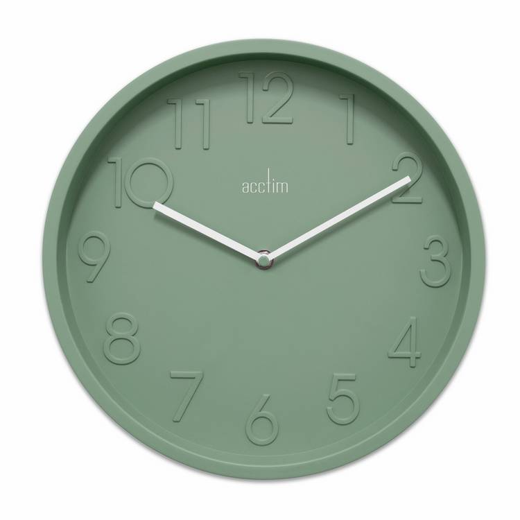 Acctim green wall clock 30cm - British brand