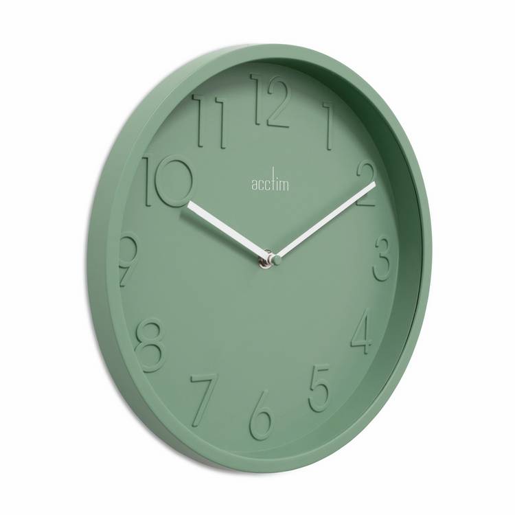 Acctim green wall clock 30cm - British brand