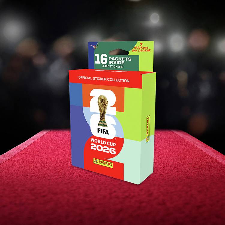 Panini FIFA World Cup 2026 sticker mega set 16-pack, imported from the UK