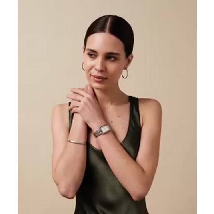 Olivia Burton two-tone bracelet watch rectangular dial, UK version