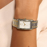 Olivia Burton two-tone bracelet watch rectangular dial, UK version