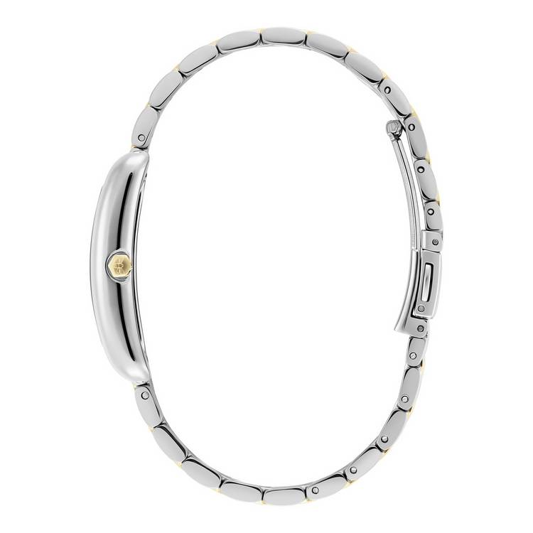 Olivia Burton two-tone bracelet watch rectangular dial, UK version
