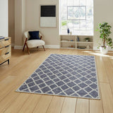 Argos Think Rugs Washable Coral Blue Flatweave Rug 76x150cm- Buy online at McGrocer