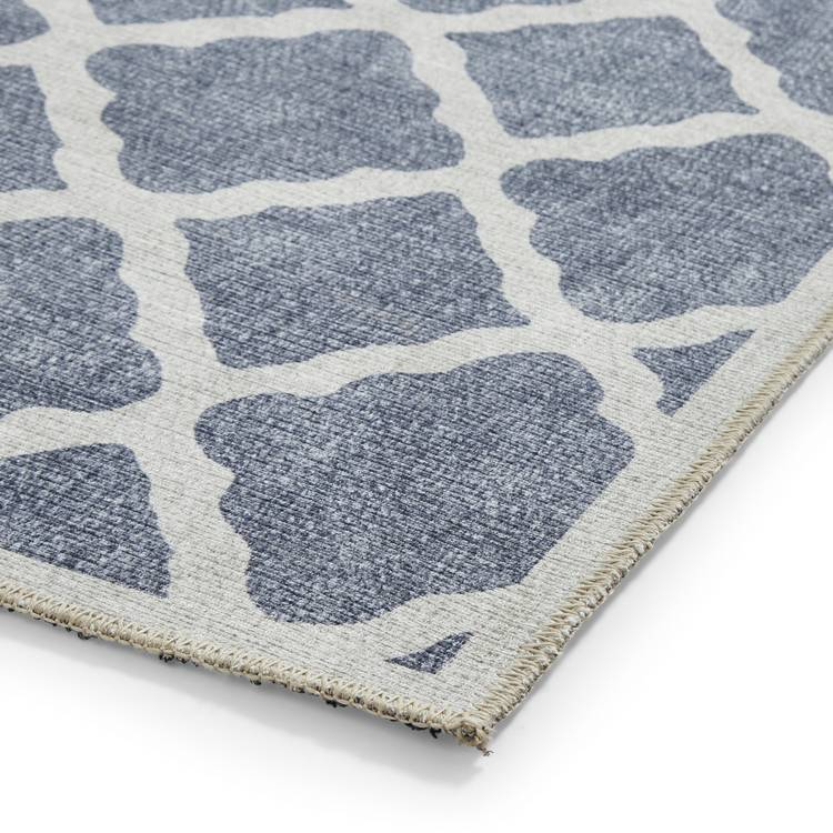 Think Rugs flatweave rug coral blue 76x150cm, UK version