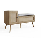 GFW Noor shoe storage cabinet natural oak finish - British product