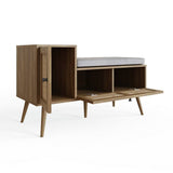 GFW Noor shoe storage cabinet natural oak finish - British product