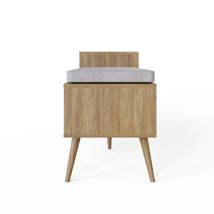 GFW Noor shoe storage cabinet natural oak finish - British product
