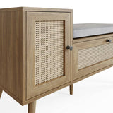 GFW Noor shoe storage cabinet natural oak finish - British product