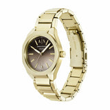 Armani Exchange ladies watch gold tone bracelet 36mm, UK version