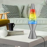 Rainbow Glitz yellow silver lava lamp 14.5 inch, imported from the UK