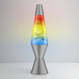 Rainbow Glitz yellow silver lava lamp 14.5 inch, imported from the UK