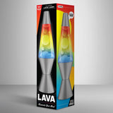 Rainbow Glitz yellow silver lava lamp 14.5 inch, imported from the UK