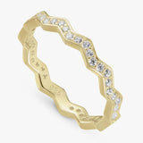 Argos Revere Gold Plated Sterling Silver Zig Zag Ring Medium- Buy online at McGrocer