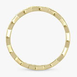 Revere gold plated sterling silver zig zag ring medium - British product
